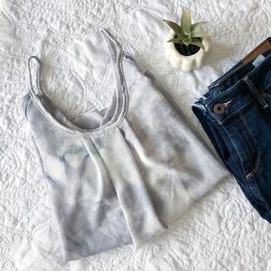 2/$20 tie dye cold shoulder top